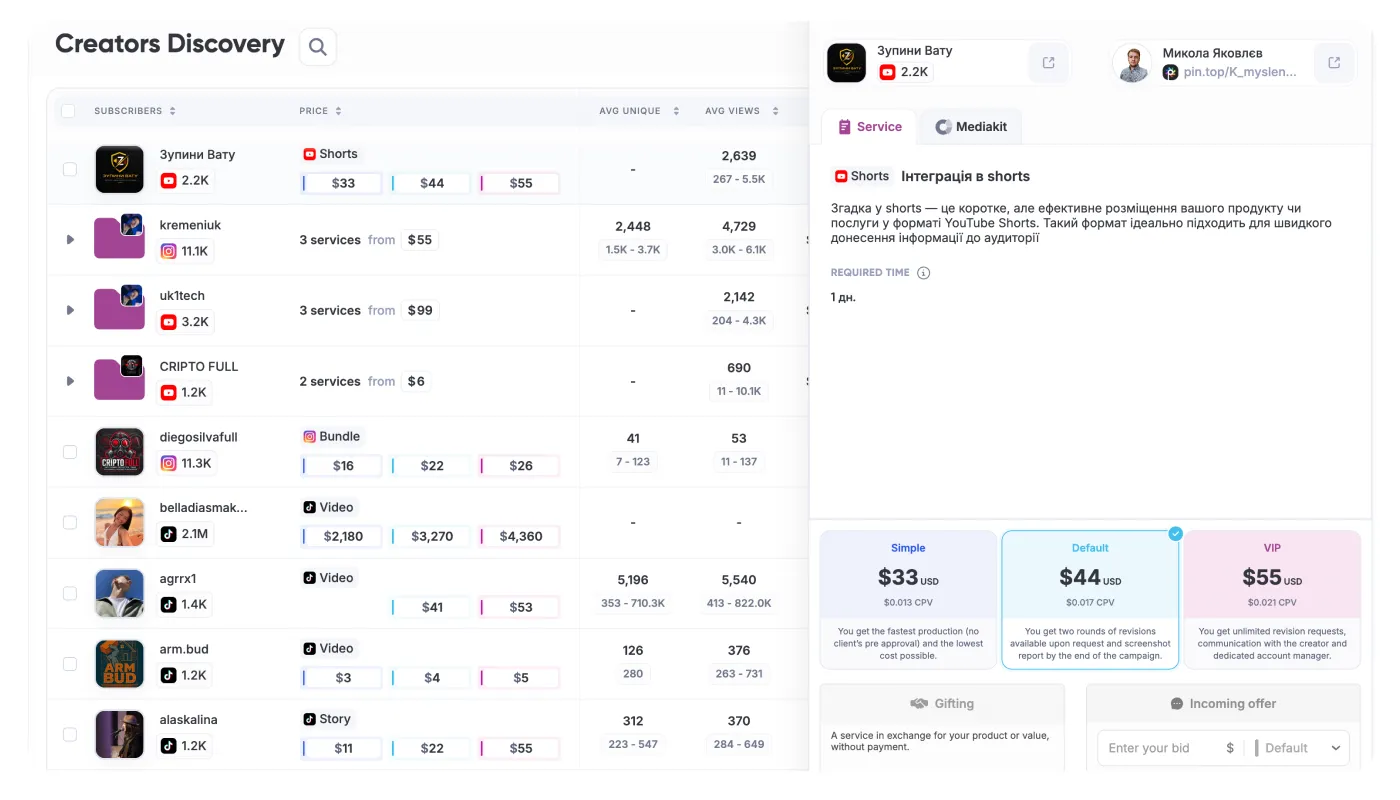 Buy services like a marketplace